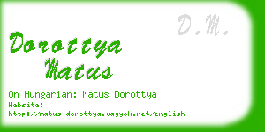 dorottya matus business card